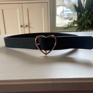 Black Heart Buckle Belt
